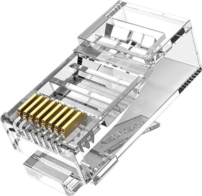 Plug rrjeti Vention RJ45 Cat.6, 50 copë, transparent