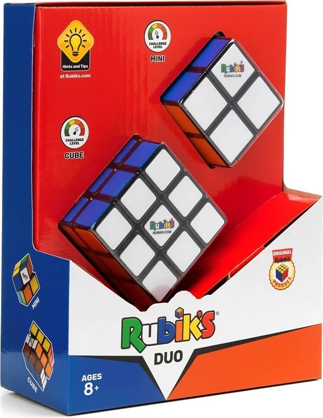 Rubik’s Cube SPIN MASTER Duo Pack, 3x3 dhe Mini 2x2, Multikolor