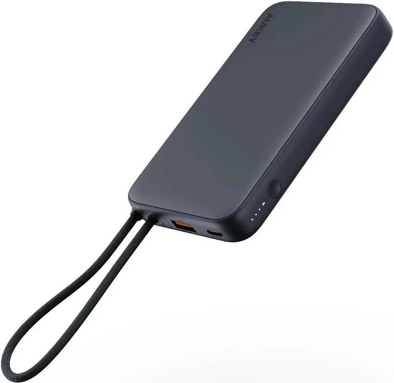 Power bank AUKEY PB-Y53P Spark Sling 10000mAh, 22.5W, 4xUSB, Kabllo USB-C, Zi