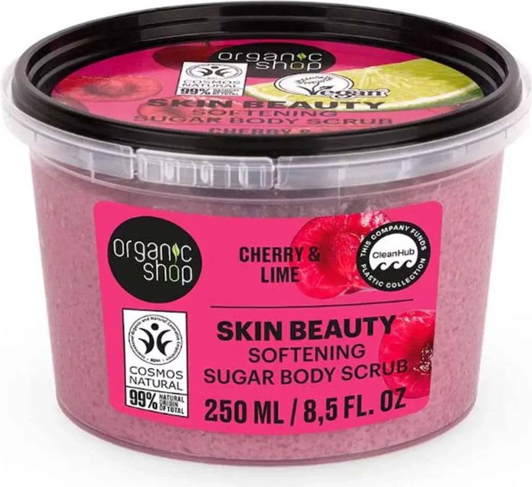 Skrab trupi Organic Shop Cherry & Lime 250ml