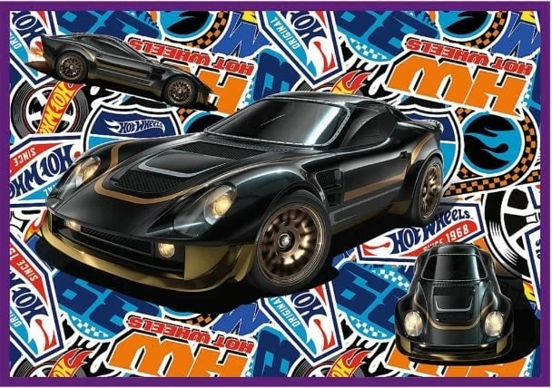Puzzle Hot Wheels Trefl 4x250 pjesë, për fëmijë