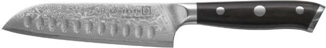 Thikë Santoku Kohersen Elegance Ebony Wood, 12.7 cm, çelik Damascus