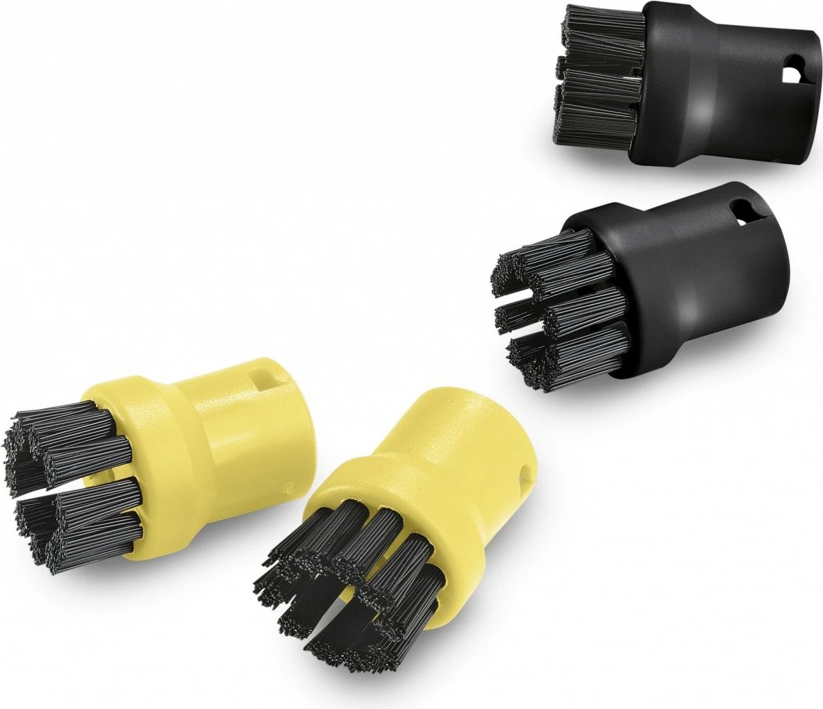 Set furça të rrumbullakëta Karcher 2.863-264.0, 4 copë, zi/verdhë