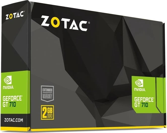 Kartelë grafike Zotac GeForce GT 710, 2 GB, GDDR3, e zezë