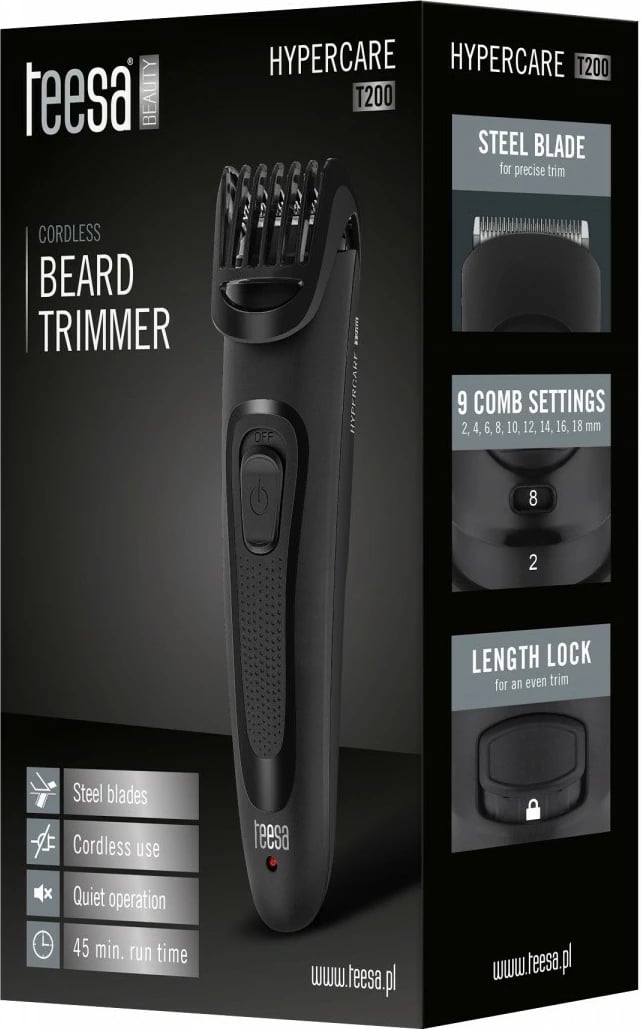 Makinë rroje trupi TEESA HYPERCARE T200, TSA0524, e zezë