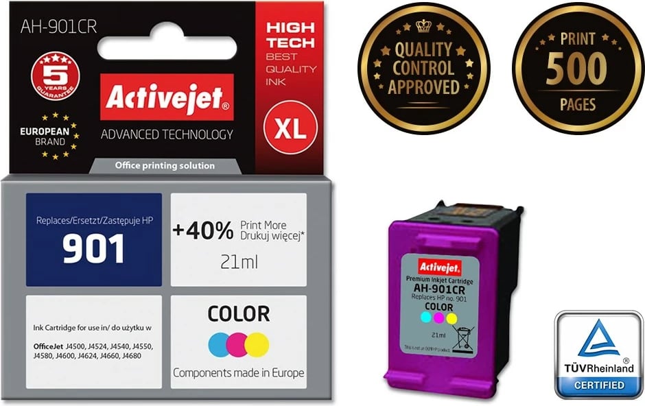 Ngjyrë Activejet për HP për printer, AH-901CR, 21ml