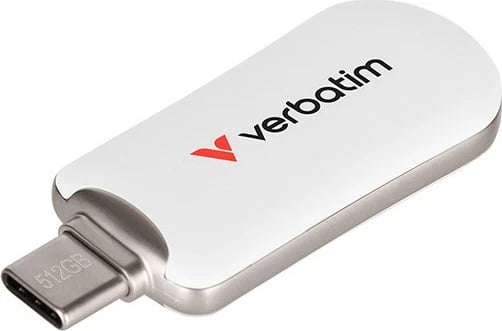 Memorie USB-C Verbatim Plectra 64GB USB 3.2 Gen 1, lexim 100 MB/s, e bardhë