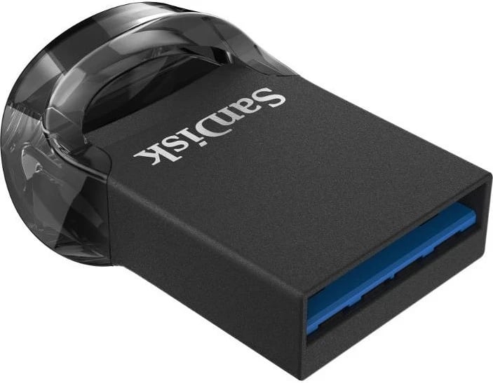 USB SanDisk 64GB Ultra Fit, e zezë