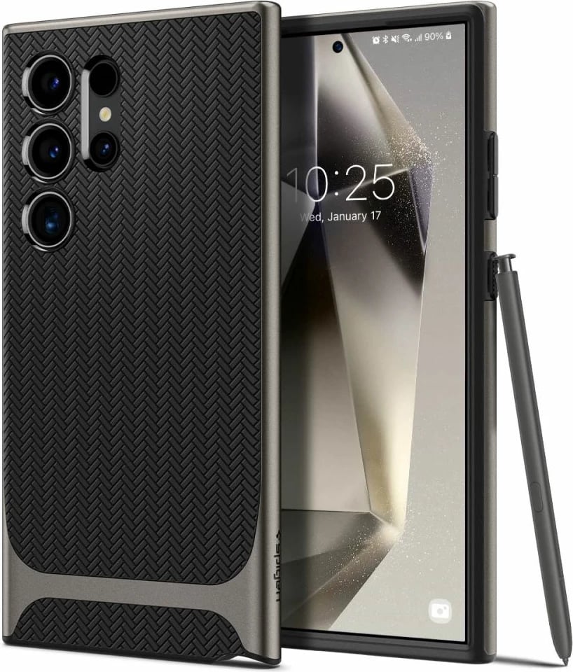 Mbështjellës Spigen Neo Hybrid për Samsung Galaxy S24 Ultra, Gri metalik