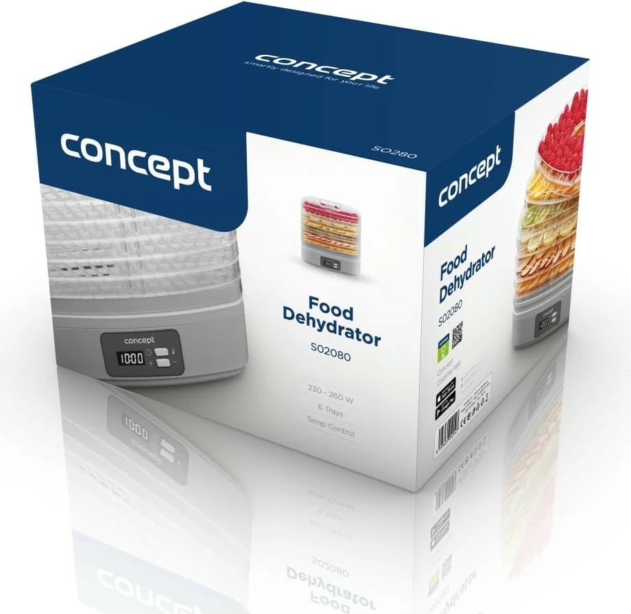 Dehidratues ushqimi Concept SO2080, 6 sita, i bardhë
