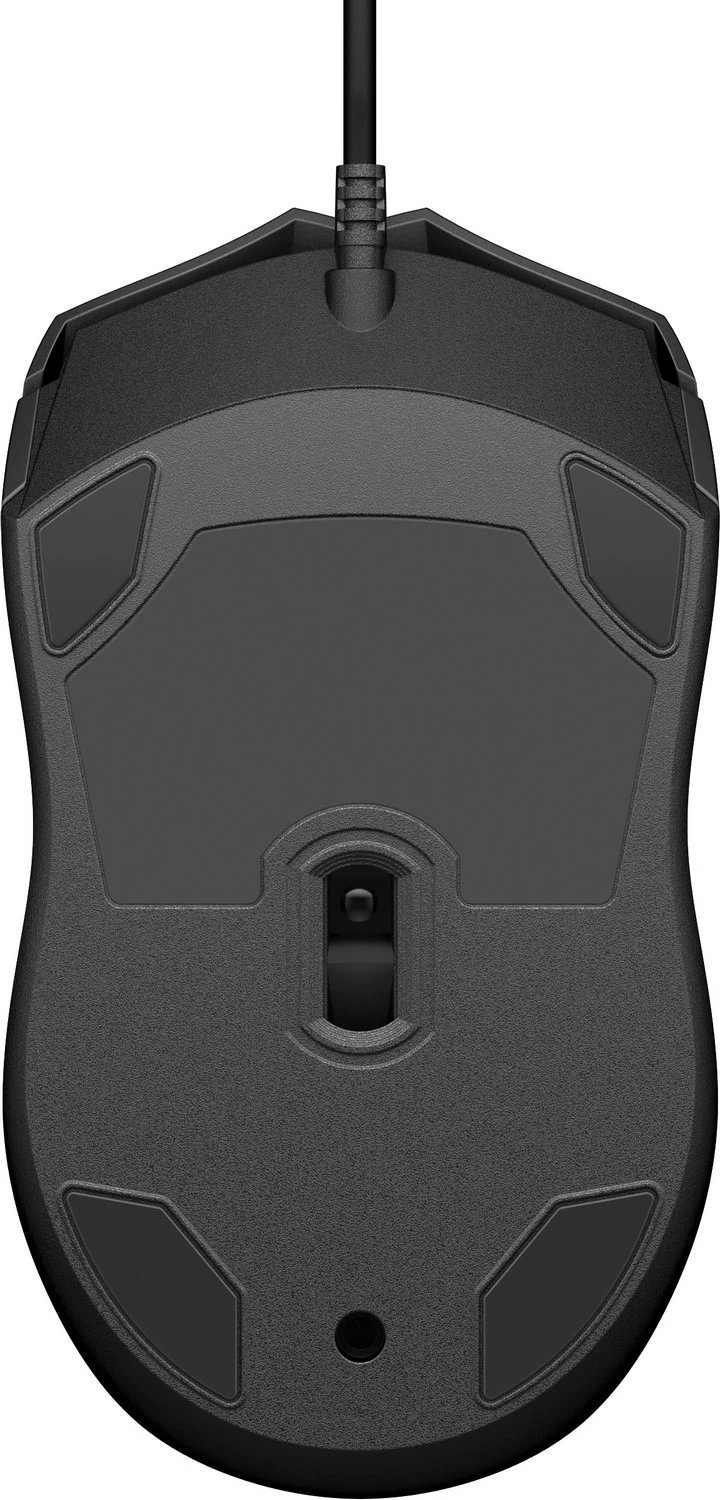 Maus me kabllo HP 100, 1600dpi, i zi               