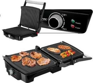 Grill elektrik MPM MGR-09M, 2000W, inox, i zi