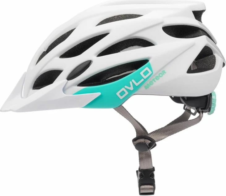 Helmetë biçiklete Meteor unisex, bardhë/jeshile