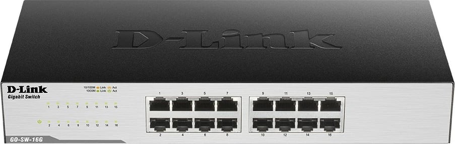Switch D-Link GO-SW-16G, 16 porta, Gigabit, rackmount, metalik