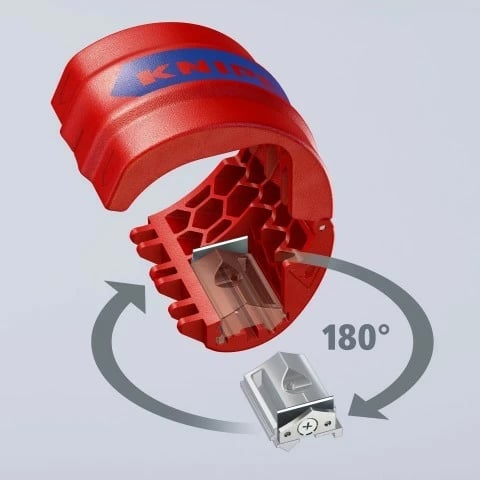 Prerës kabllosh Knipex BiX, plastikë/çelik inox, 5 cm, kuq