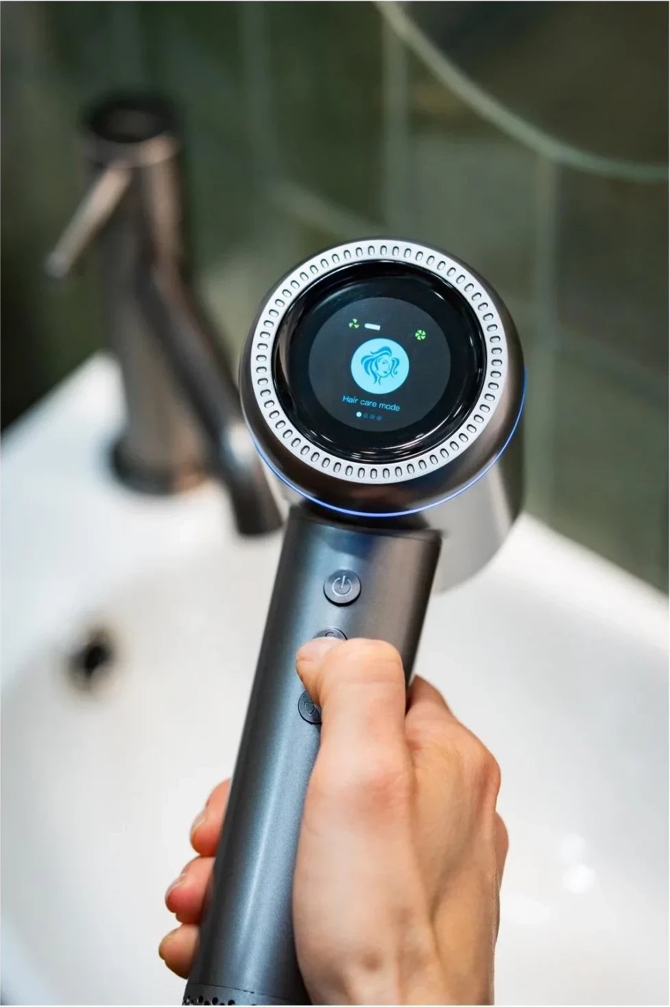 Tharëse flokësh Oromed Oro-F1 Sonic, 1600W, jonizim, ekran LCD, argjendtë