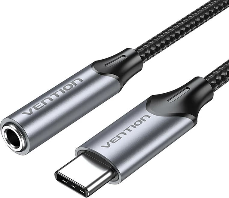 Adapter audio Vention BGMHF USB-C në 3.5mm, 1m, Gri