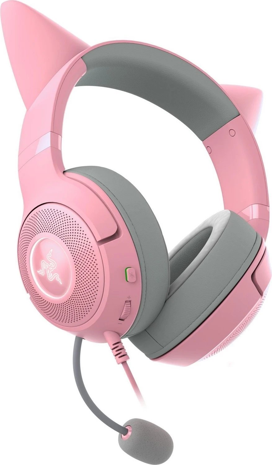 Kufje Razer Kraken Kitty V2 Quartz, rozë