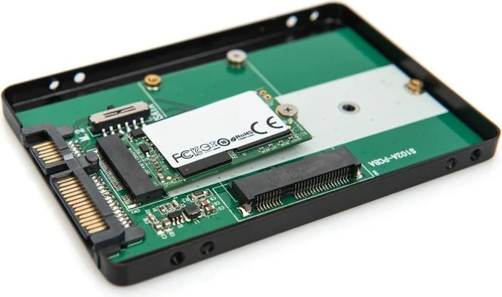 Adapter për SSD Digitus DA-71118, 2.5" SATA, për M.2/mSATA, Alumini, Zi