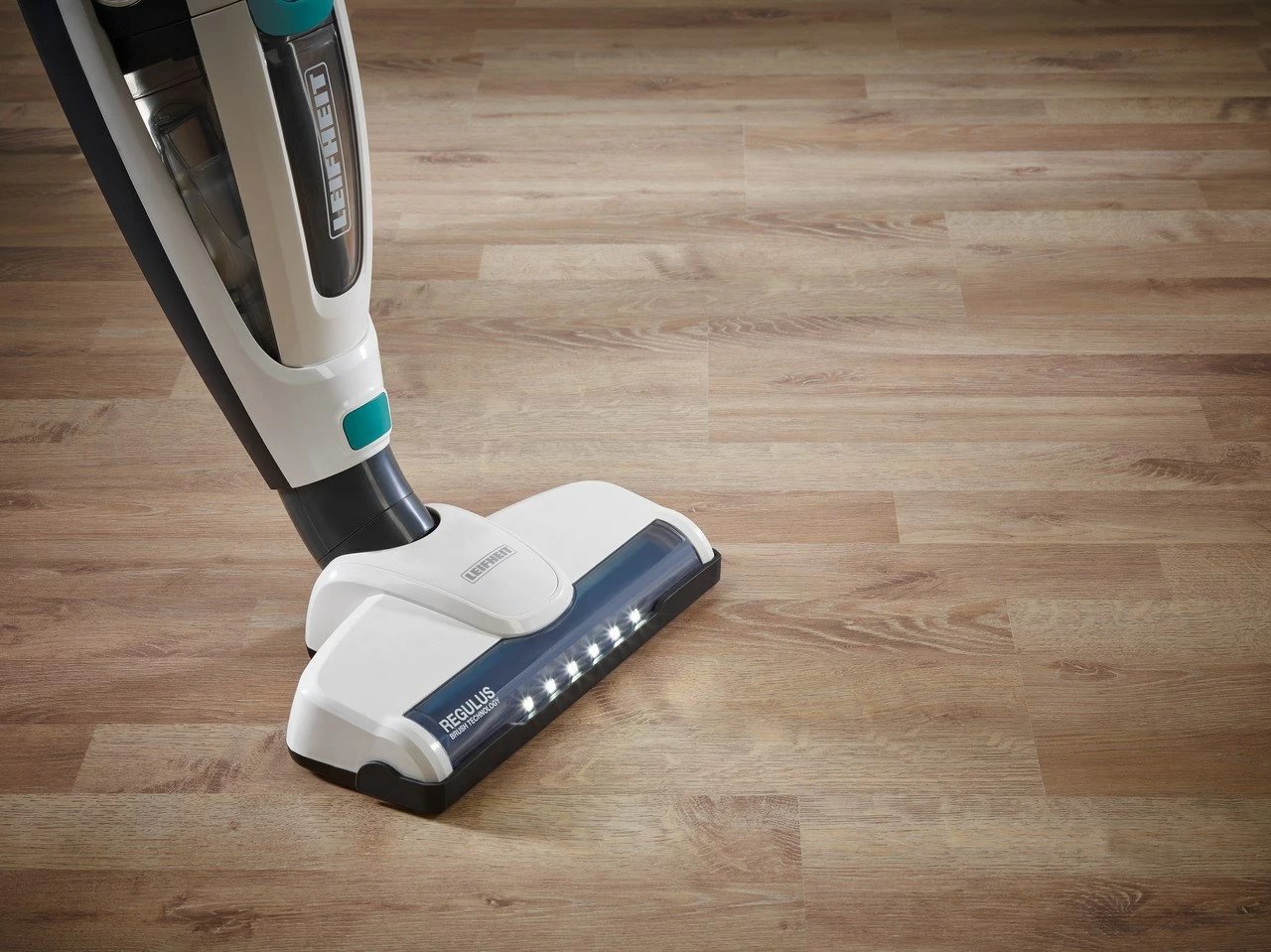 Fshesë elektrike pa kabllo Leifheit PowerVac 2in1, 20V, pa qese, bardhë/kaltër