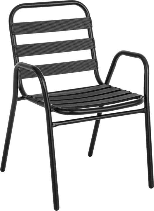 Tavolinë me karrige Sussie-Vergo, të zeza, D60x70cm