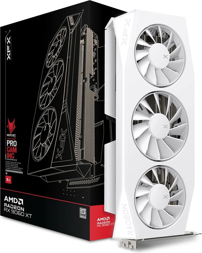Kartelë grafike XFX RX 9060 XT Mercury OC Gaming 16GB GDDR6, e bardhë