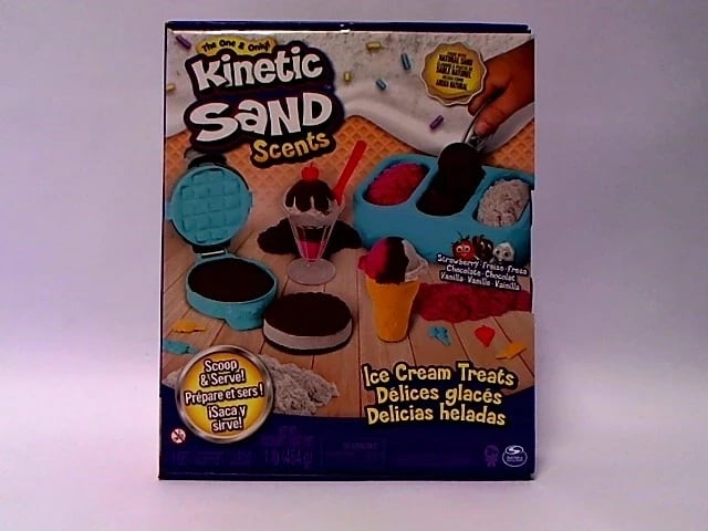 Set lodrash Kinetic Sand Scents, Ice Cream Treats, për fëmijë, Rozë