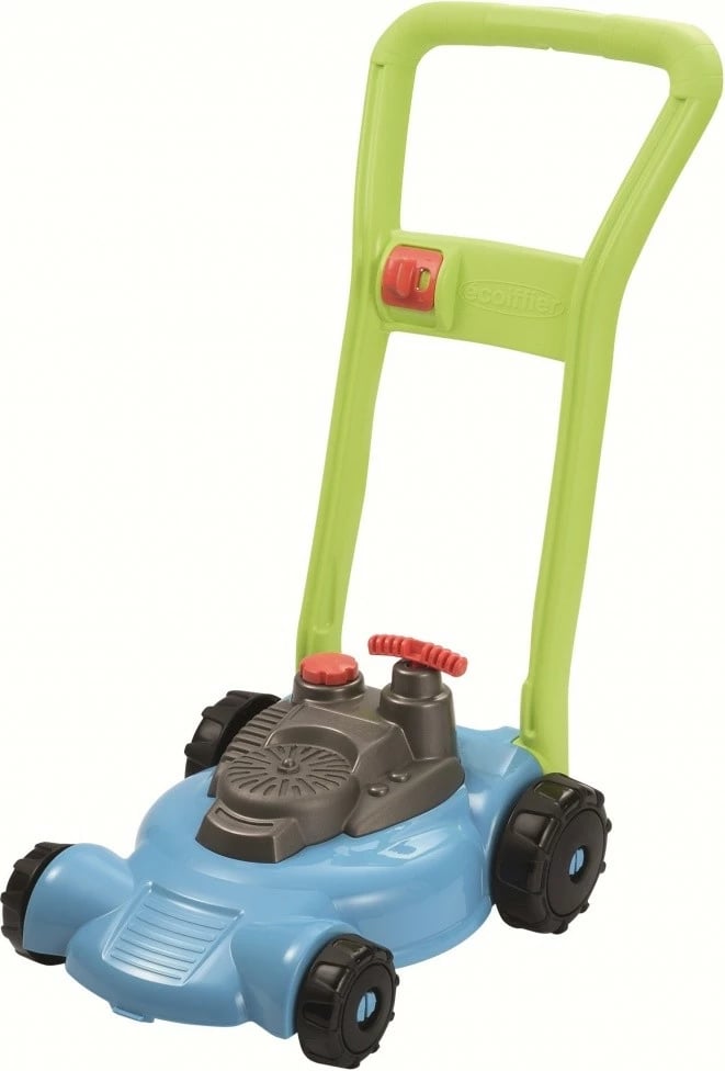 Lodër kositëse bari Smoby Turbo, 44x25.5x48.5 cm, e zezë/blu/gri/e gjelbër
