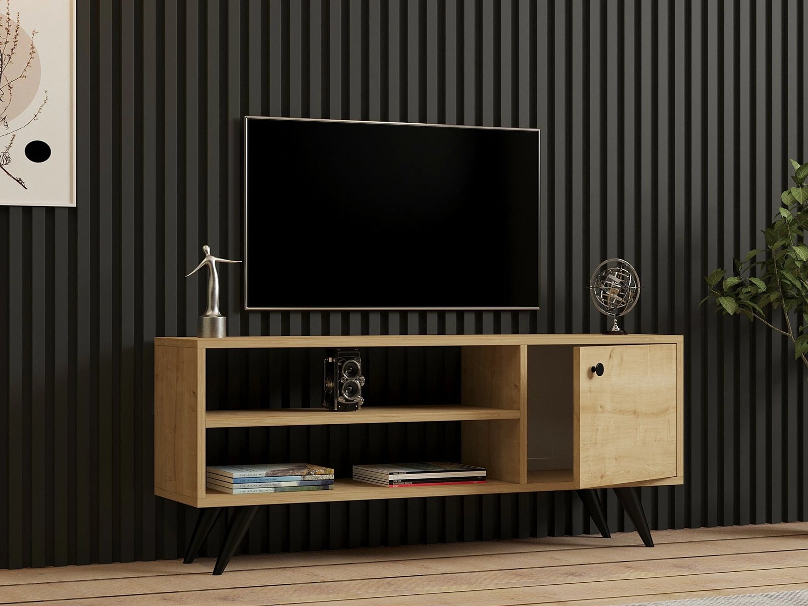 Komodë TV Hanah Home, Jena, ngjyrë lisi