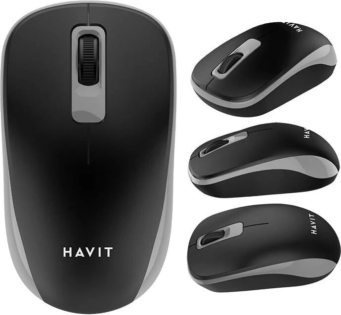 Maus pa tela Havit MS626GT, 1200 DPI, USB-C, Gri