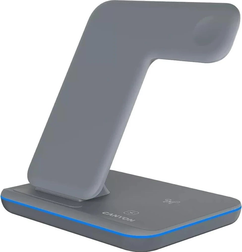 Karikues wireless Canyon WS-303 3n1 15W LED, ngjyrë hiri
