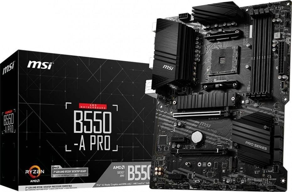 Pllakë amë MSI B550-A PRO, Socket AM4, ATX, DDR4, e zezë