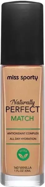 Fondatinë Miss Sporty Naturally Perfect Match 160 Vanilla 30ml