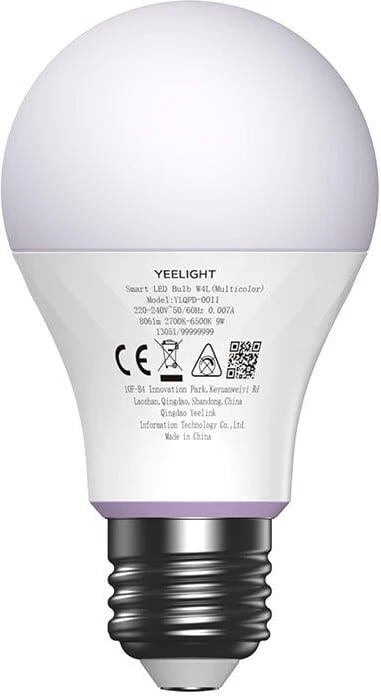 Llambë LED e mençur Yeelight W4, E27, 9W, 806 lm, me ngjyra, 1 copë
