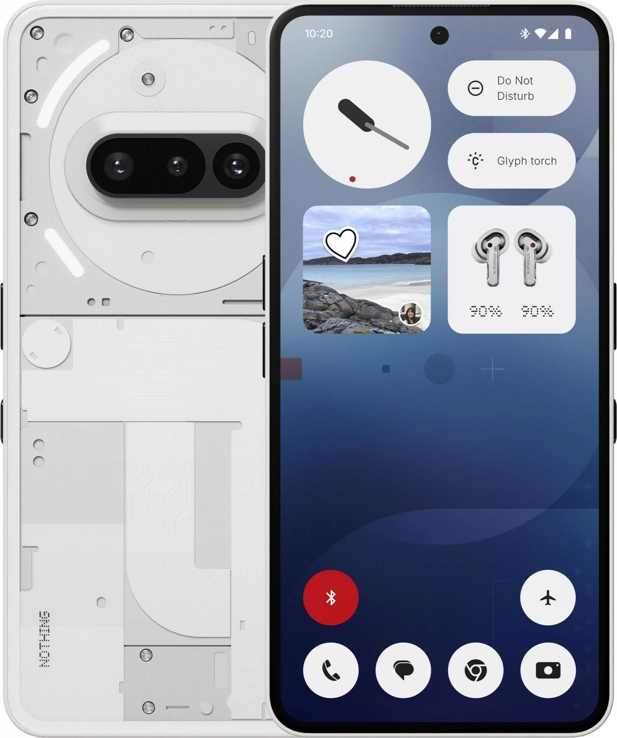 Celular Nothing Phone (3a) 8/128GB bardhë