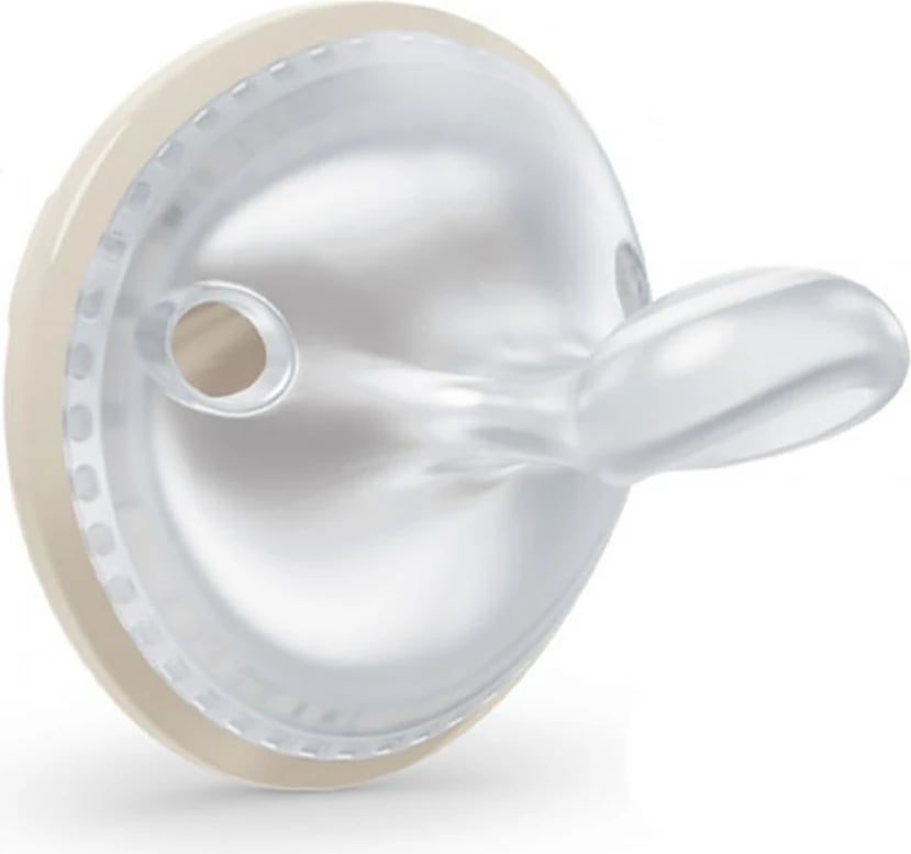 Cicë qetësuese, NUK MommyFeel, 0-9 muaj, silikon, pa BPA, pjeshkë-krem, set 2 copë