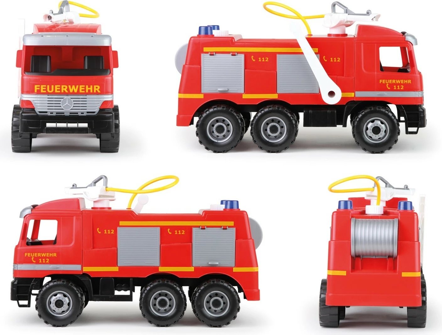 Kamion zjarrfikës lodër Lena Giga Trucks Actros, 63 cm, i kuq