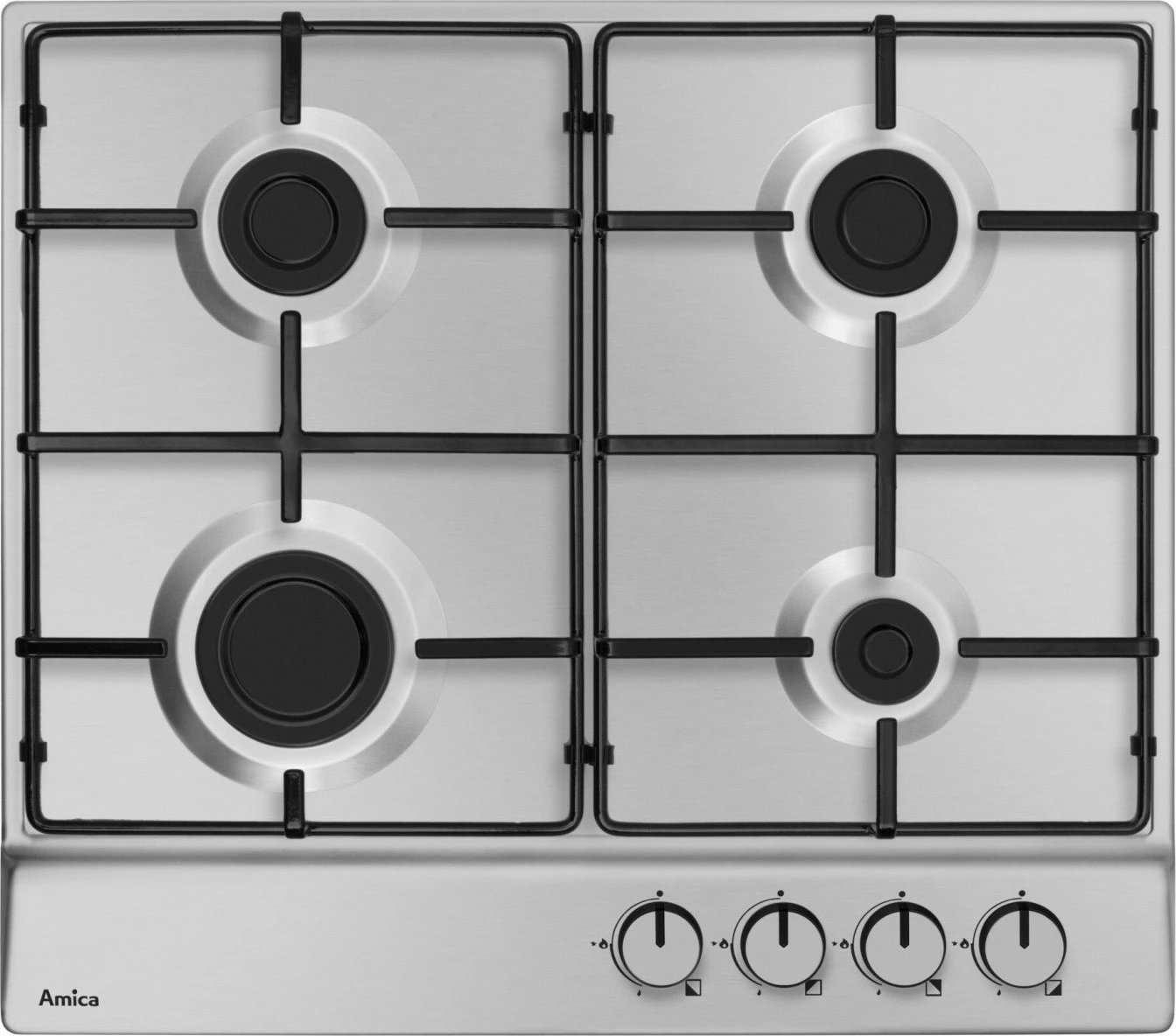 Pianurë gazi Amica PGA6100BPR, 4 zona, inox