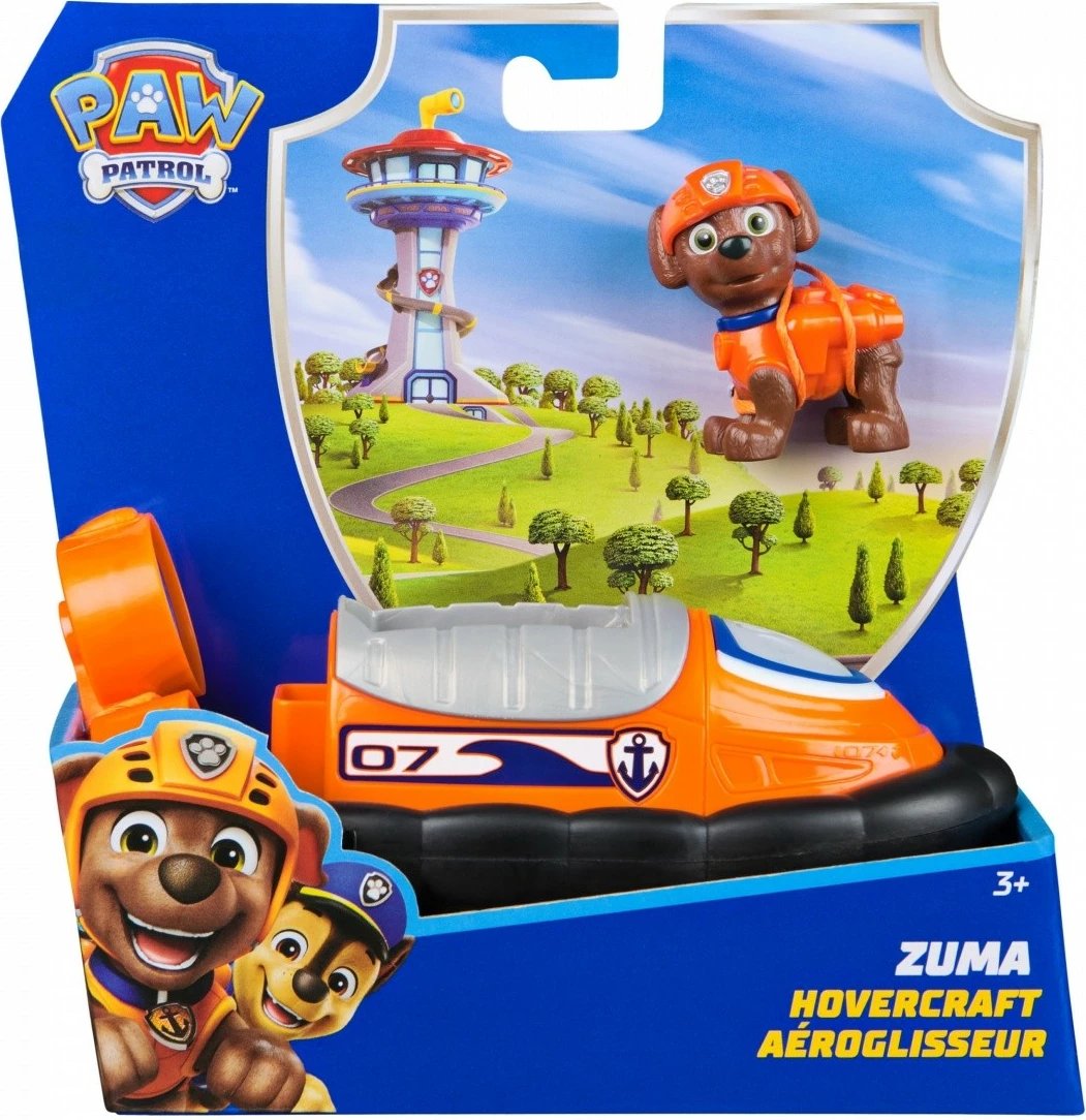 Lodër Paw Patrol Spin Master Zuma Hovercraft, plastikë, portokalli/zezë