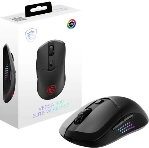 Maus MSI Versa 300 Elite Wireless, RGB, 26000 DPI, i zi