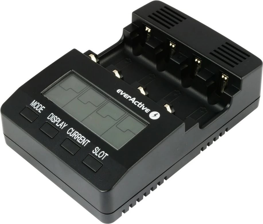 Karikues baterish everActive NC-3000, për AA/AAA/C/D, i zi