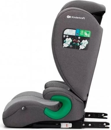 Ulëse makine për fëmijë Kinderkraft JUNIOR FIX 2 i-Size, 100-150 cm, Gri