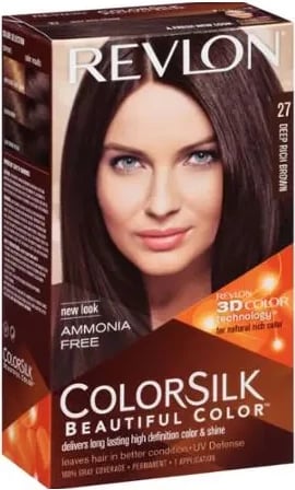 Ngjyrë për flokë Revlon Colorsilk Ammonia Free 27 Deep Rich Brown unisex