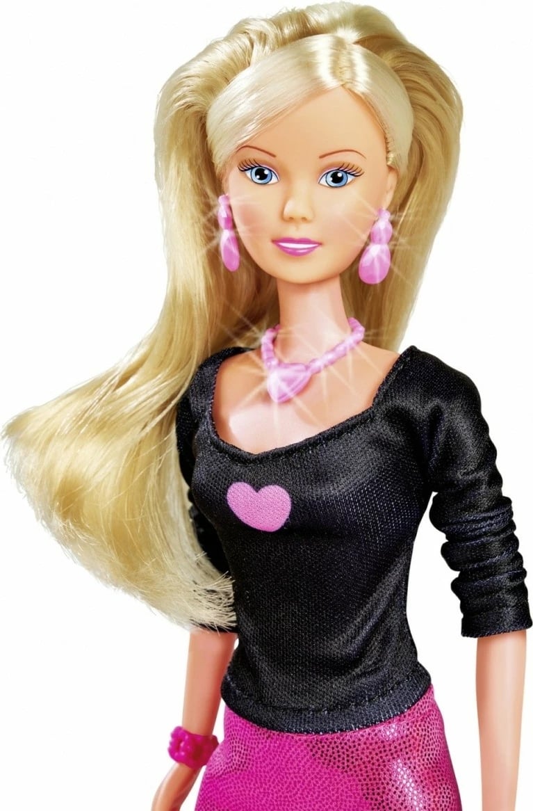 Kukull mode Steffi Love, Simba, 29 cm, me aksesorë bizhuterish, Rozë