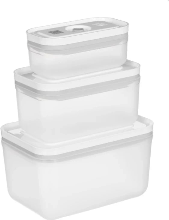 Set me 3 kuti plastike për ushqim Zwilling Fresh & Save, plastikë, transparente/të bardha Set me 3 kuti plastike për ushqim Zwilling Fresh & Save, plastikë, transparente/të bardha