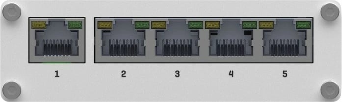 Switch industrial TELTONIKA TSW110, 5xGigabit Ethernet, Desktop/Rack, i bardhë
