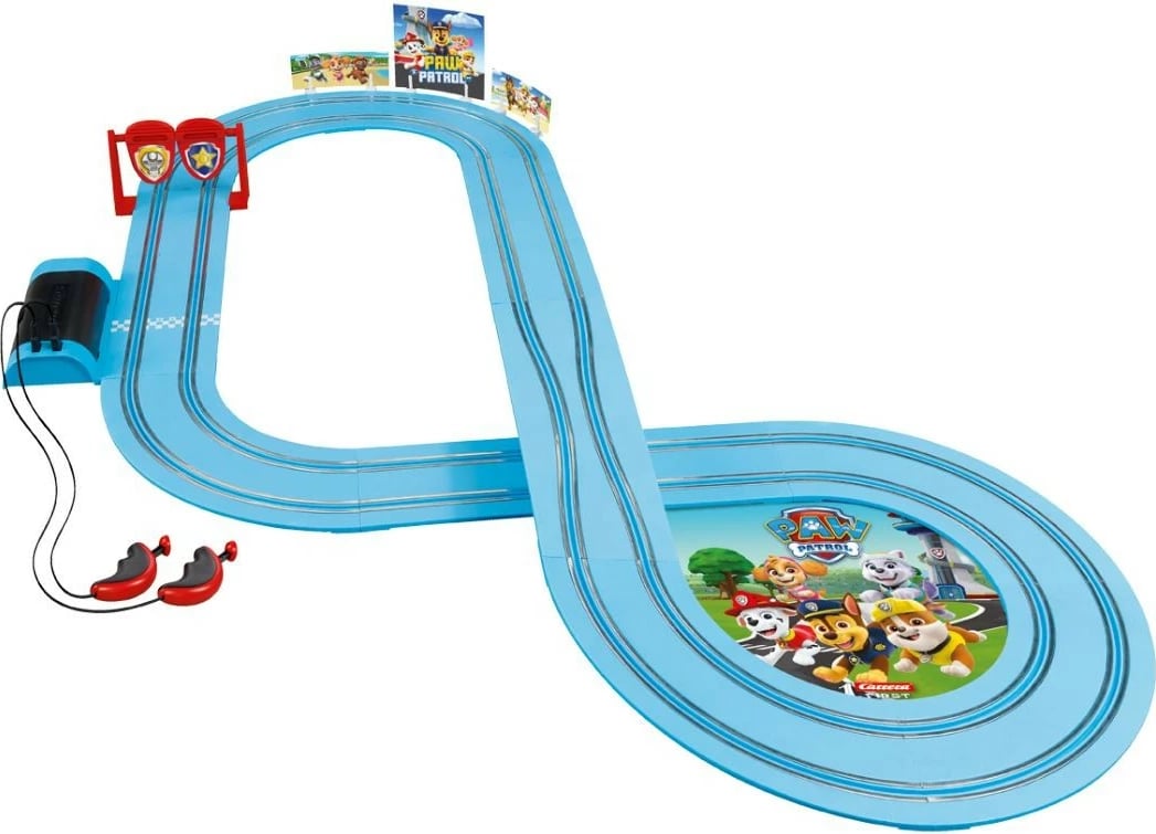 Set pistë garash Carrera Paw Patrol First, 2.9m, me Chase dhe Rubble