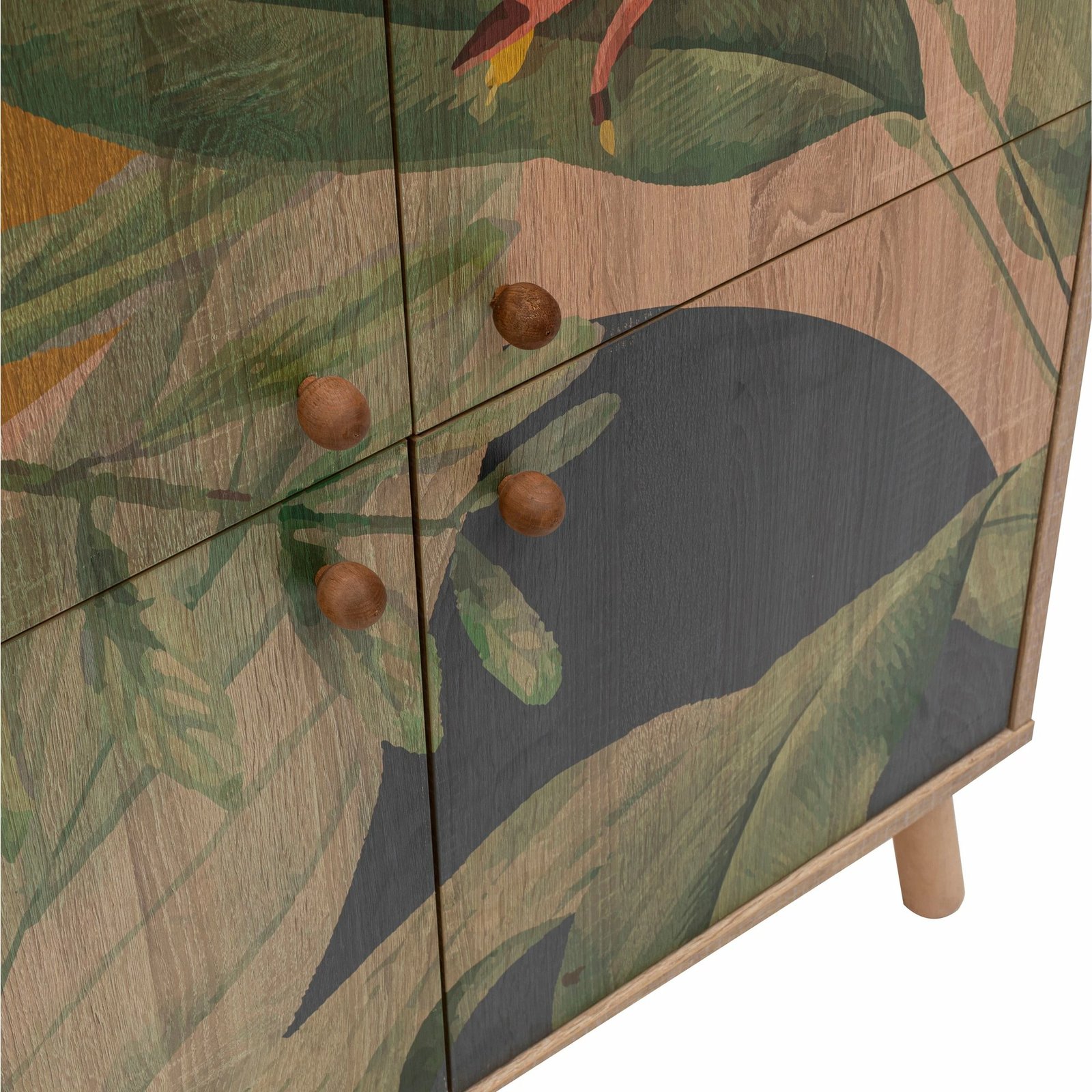 Dollap multifunksional, ngjyrë sonomo, jeshile, verdhë, Skye Decor