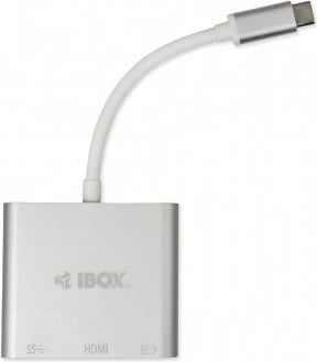 HUB USB Type-C iBOX IUH3CFT1, HDMI, USB A, Power Delivery, Argjend