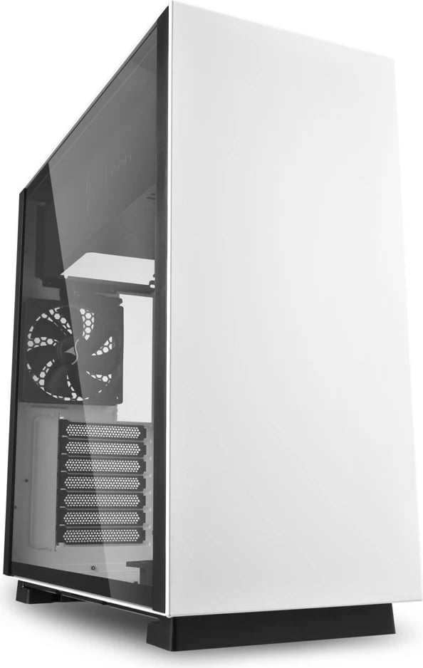 Kasë Sharkoon Pure Steel Midi Tower, ATX/EATX, xham i temperuar, bardhë/zezë